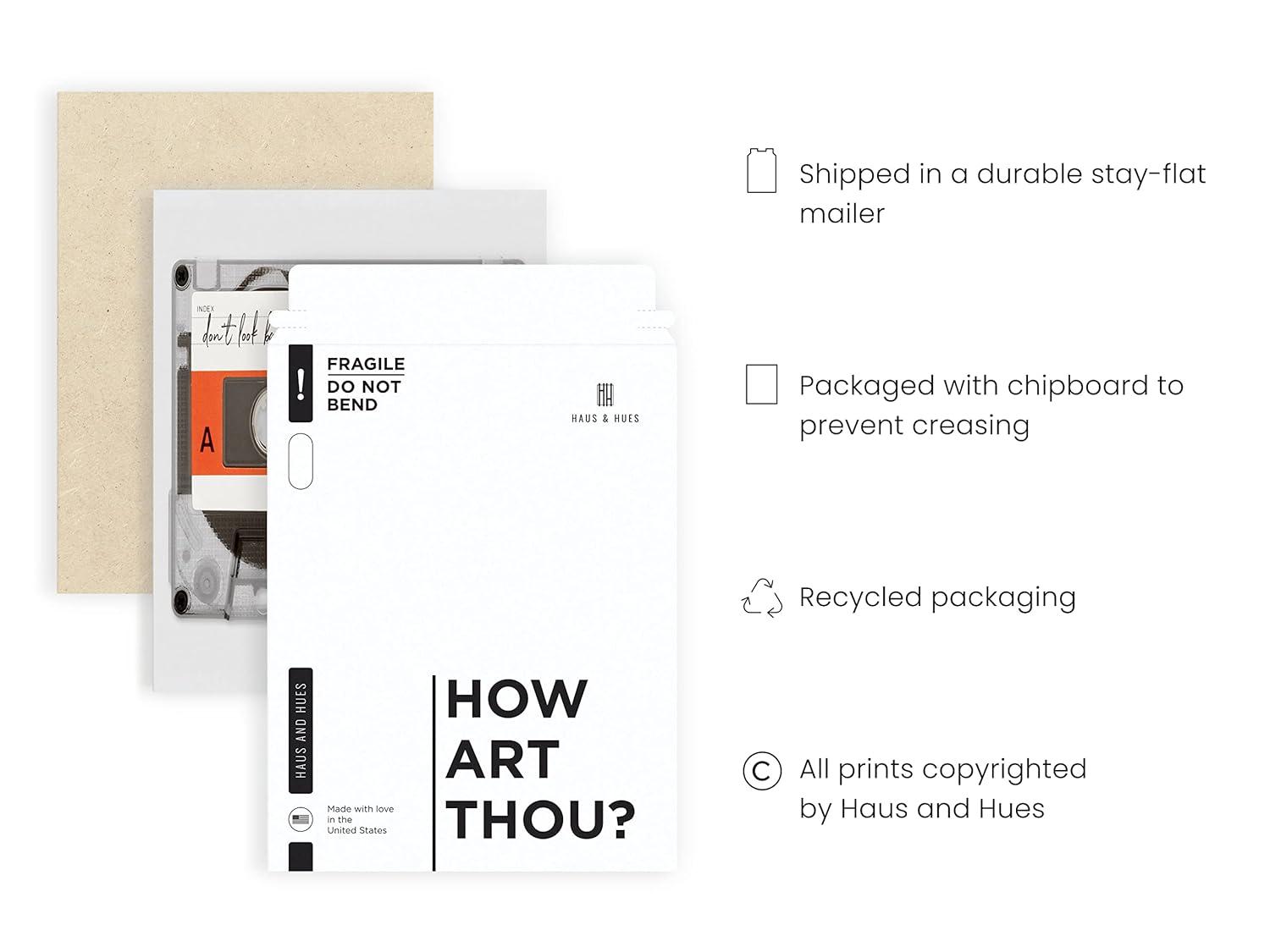 HAUS AND HUES Inspirational Wall Art for Office - Motivational Posters for Office Quotes Poster Inspirational Quotes Prints Motivational Posters for Teens Quotes Wall Art Quote (Unframed, 12x16)