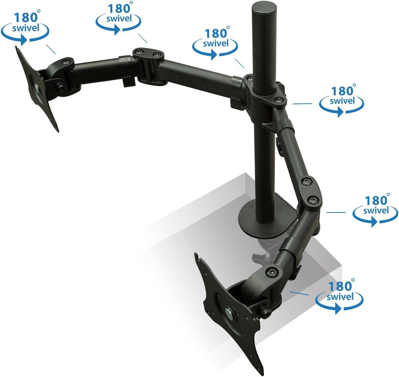 Mount-It MI-1752 27 in. Dual Monitor Mount for LCD LED Computer Displays