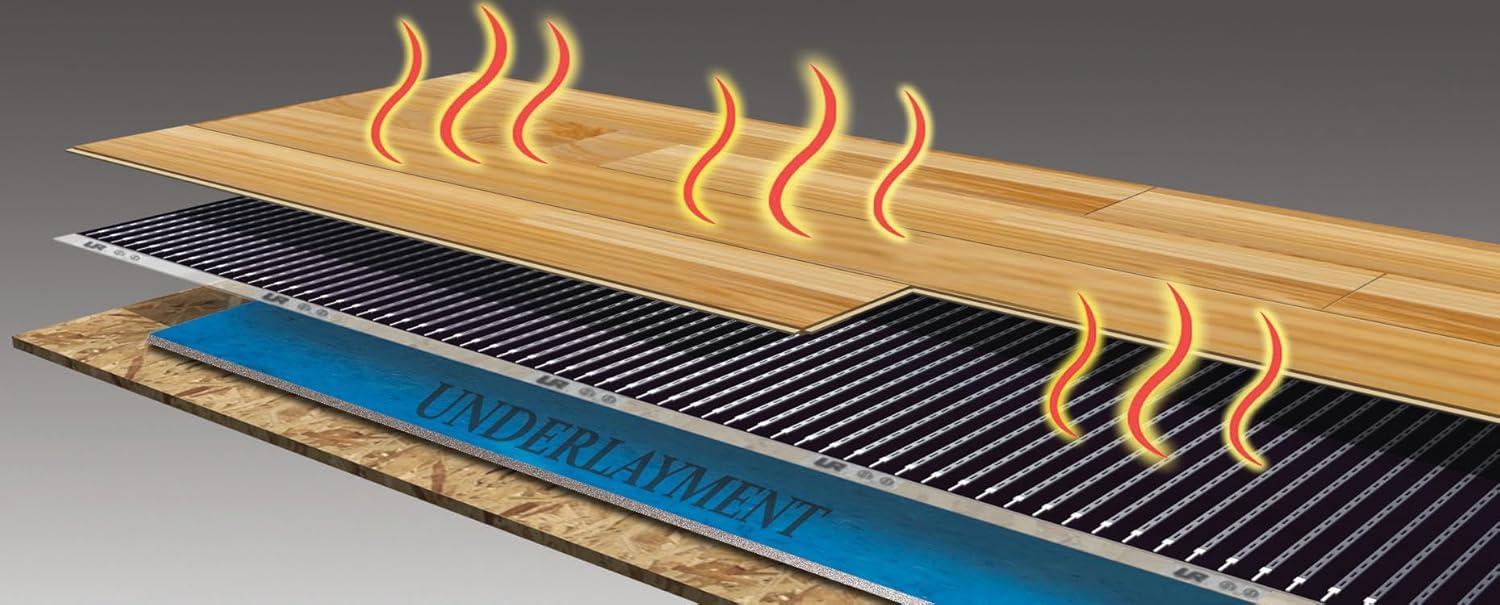 QuietWarmth 1.5 ft. x 5 ft. x 0.016 in. 120-Volt Radiant Heat Film for Floating Floors (Covers 7.5 sq. ft.)