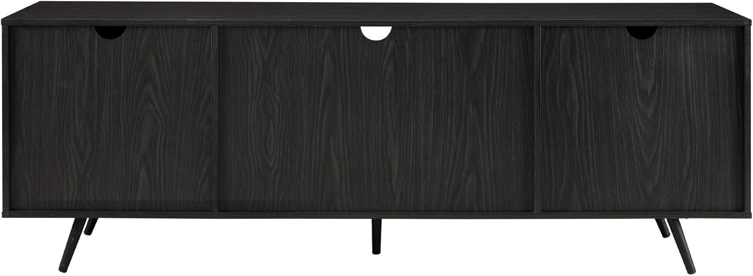 Desert Fields Thea Soporte de TV de Dos Puertas de Mediados de Siglo para Televisores de hasta 80", Grafito