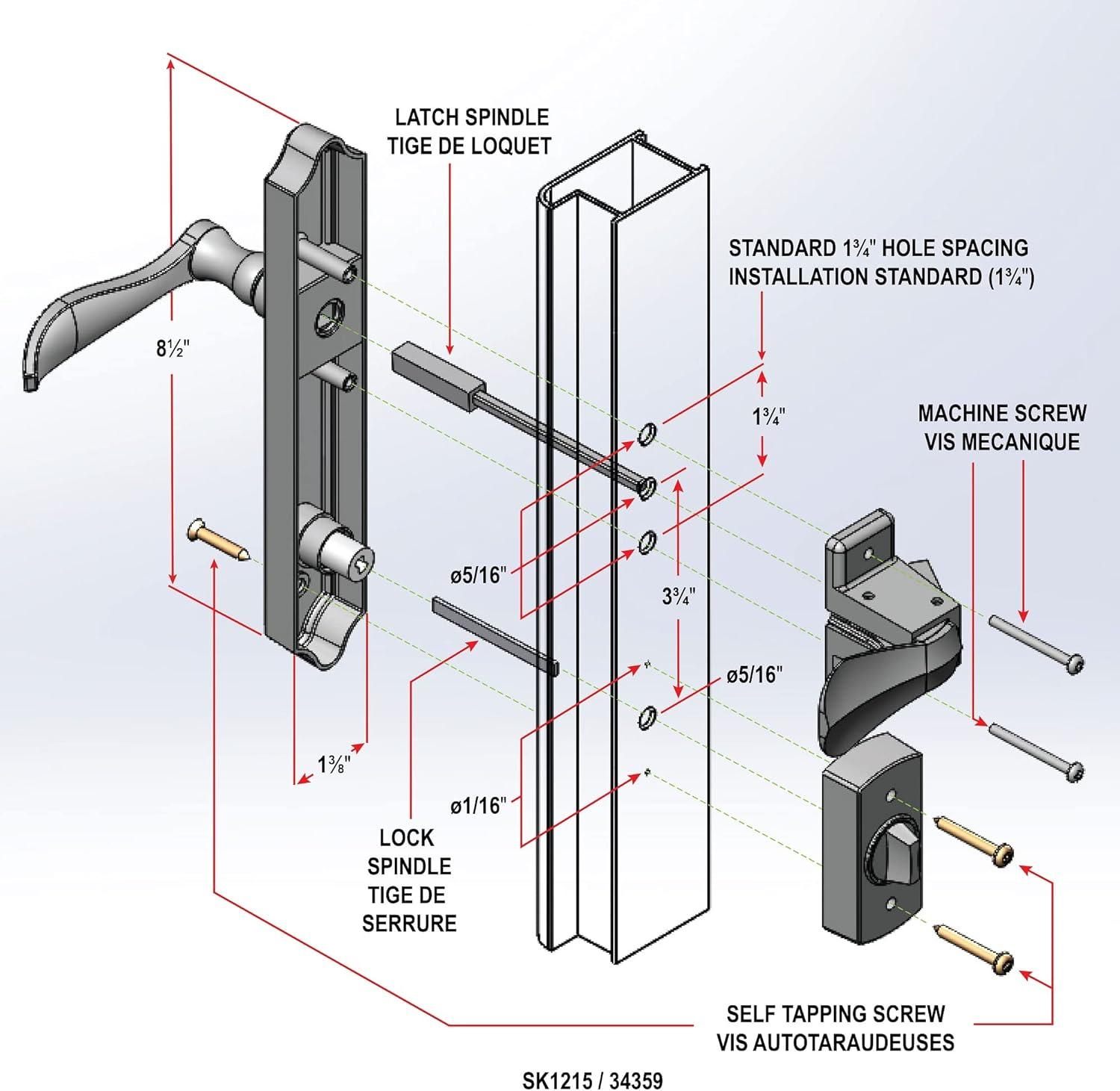 Matte Black Alloy Steel Door Lever with Key Lock