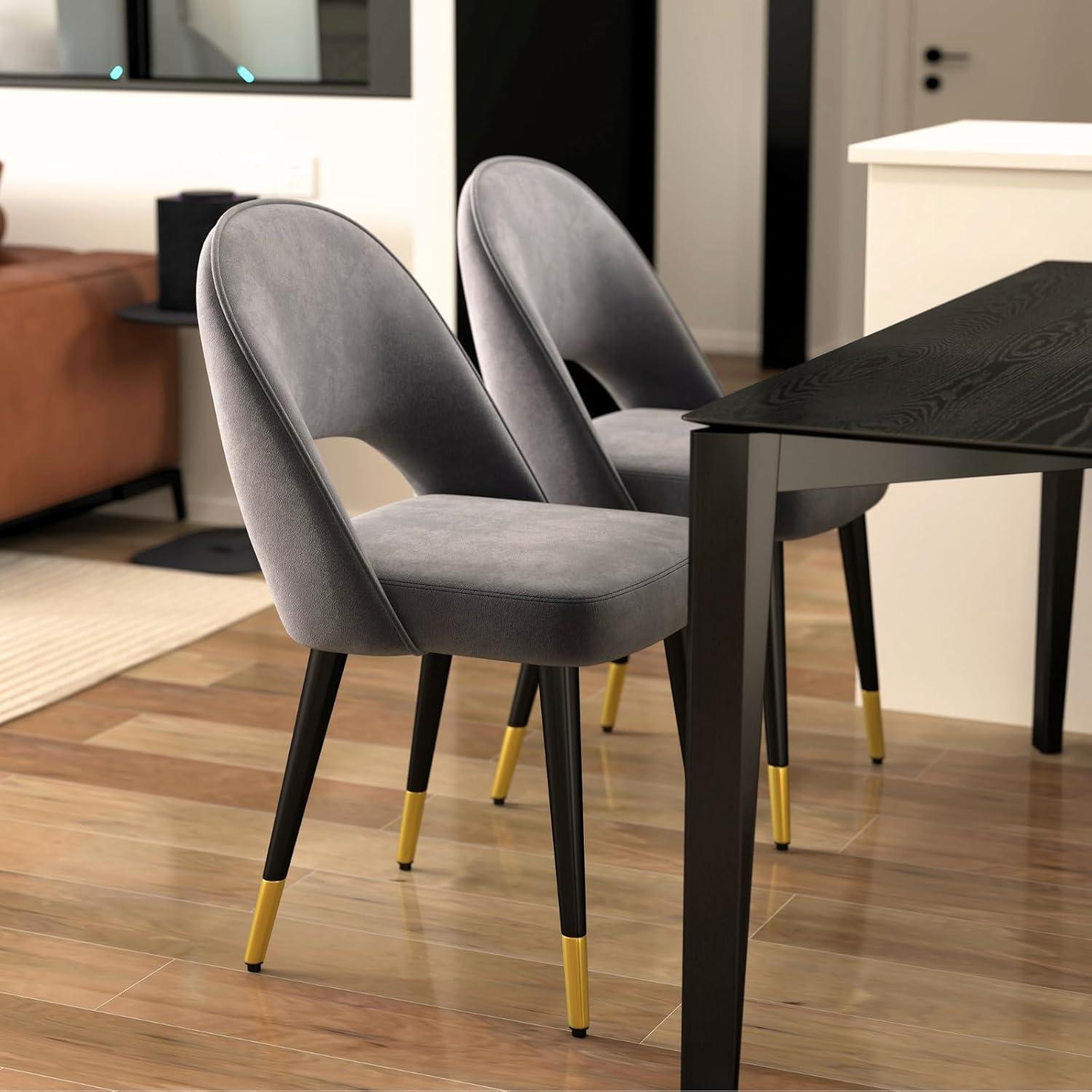 Mercer41 Volena 19.1'' H Velvet Upholstered Side Chair (Set of 2)