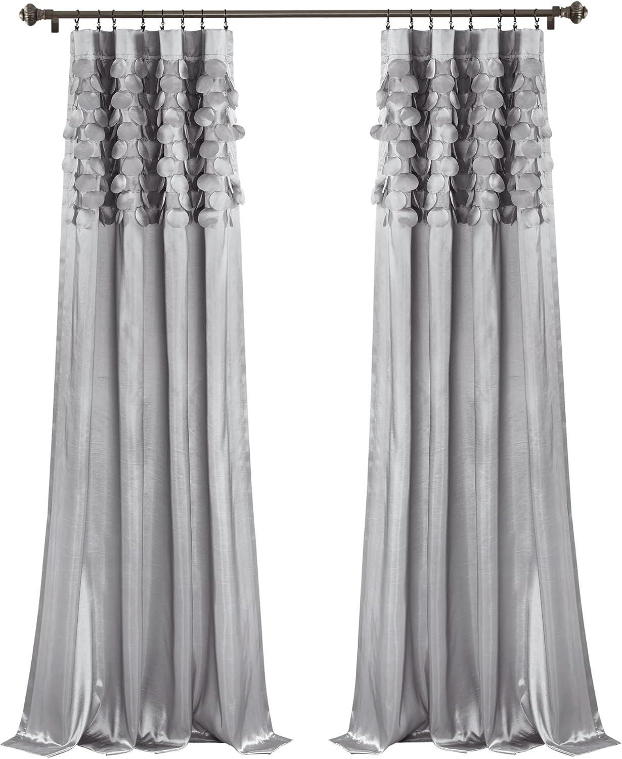 Lush Decor Polyester Semi Sheer Curtain Pair (Set of 2)