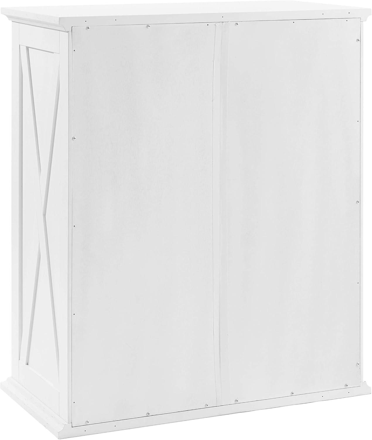 Crosley Clifton Stackable Pantry White: Farmhouse Style, Wood Veneer, Adjustable Shelves, Anti-Tip Hardware