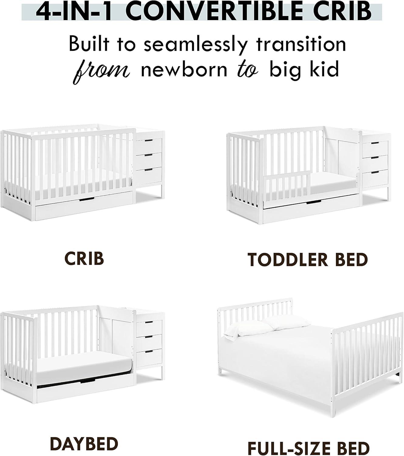 Carter's by DaVinci Colby 4-in-1 Convertible Crib & Changer Combo