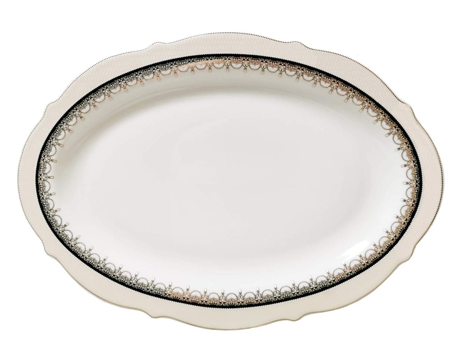 Elisa Glossy White Porcelain Dinnerware Set, Service for 8