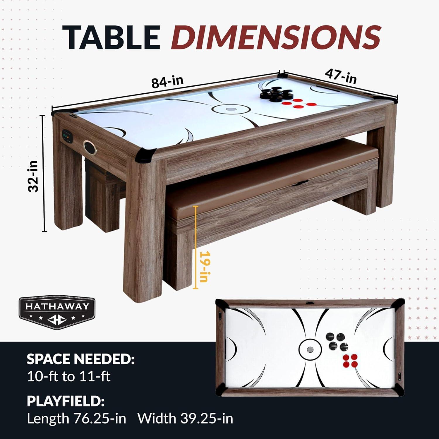 84" 2 - Player Air Hockey Table Digital Scoreboard