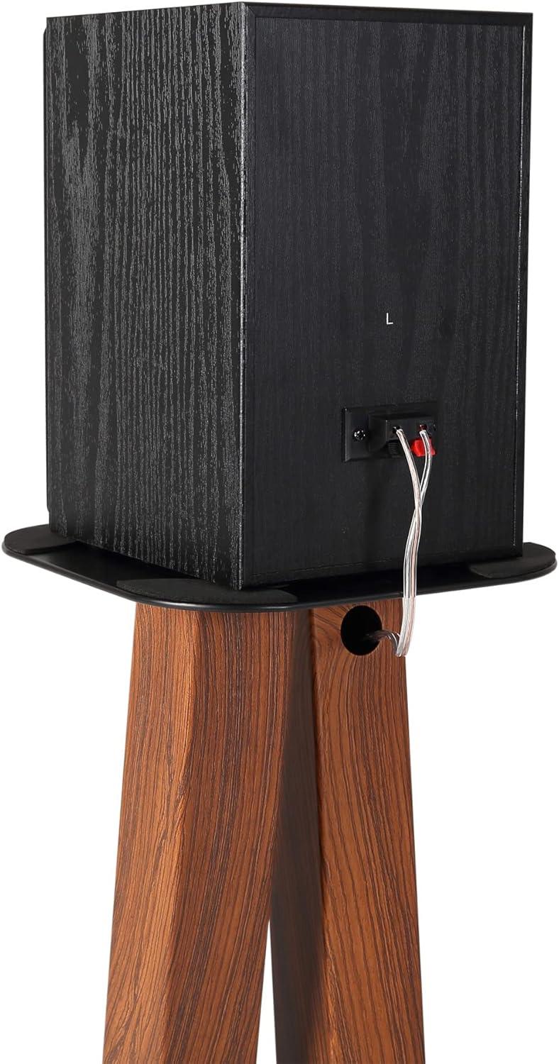 EXIMUS One Pair Fixed Height Universal Speaker Floor Stands - Cedar - 600 Series