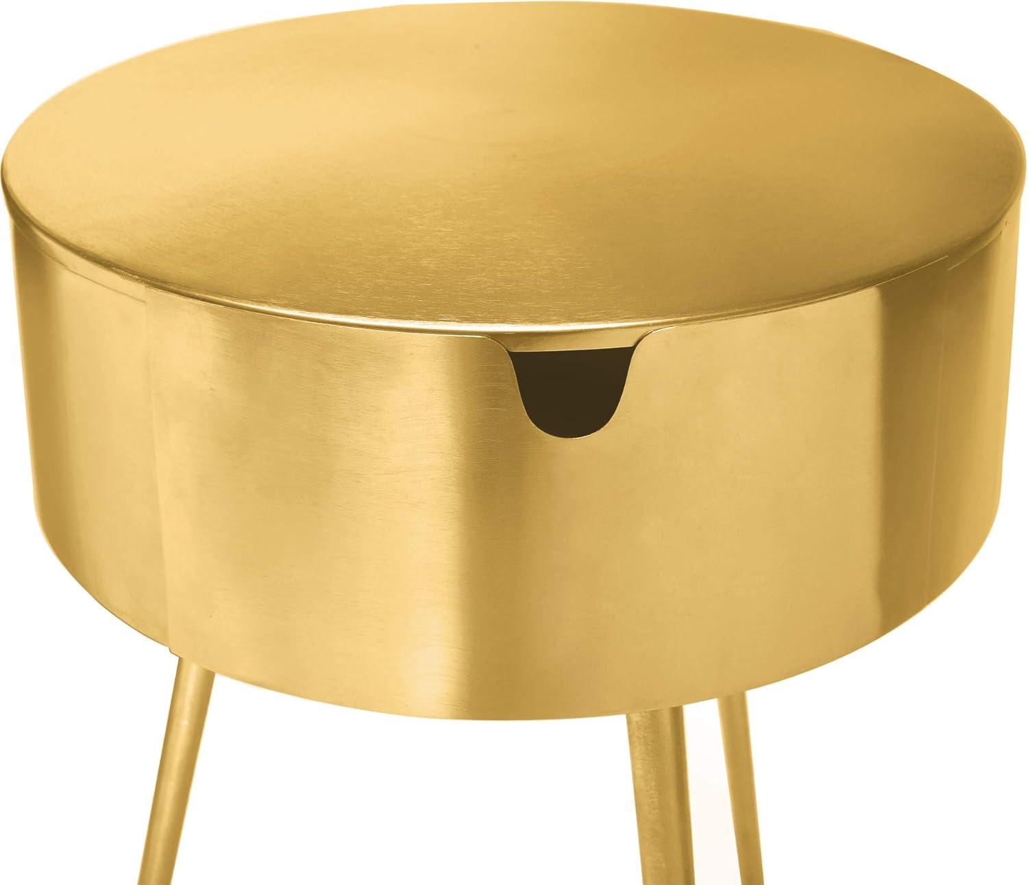 Meridian Furniture Bali Gold Metal Nightstand