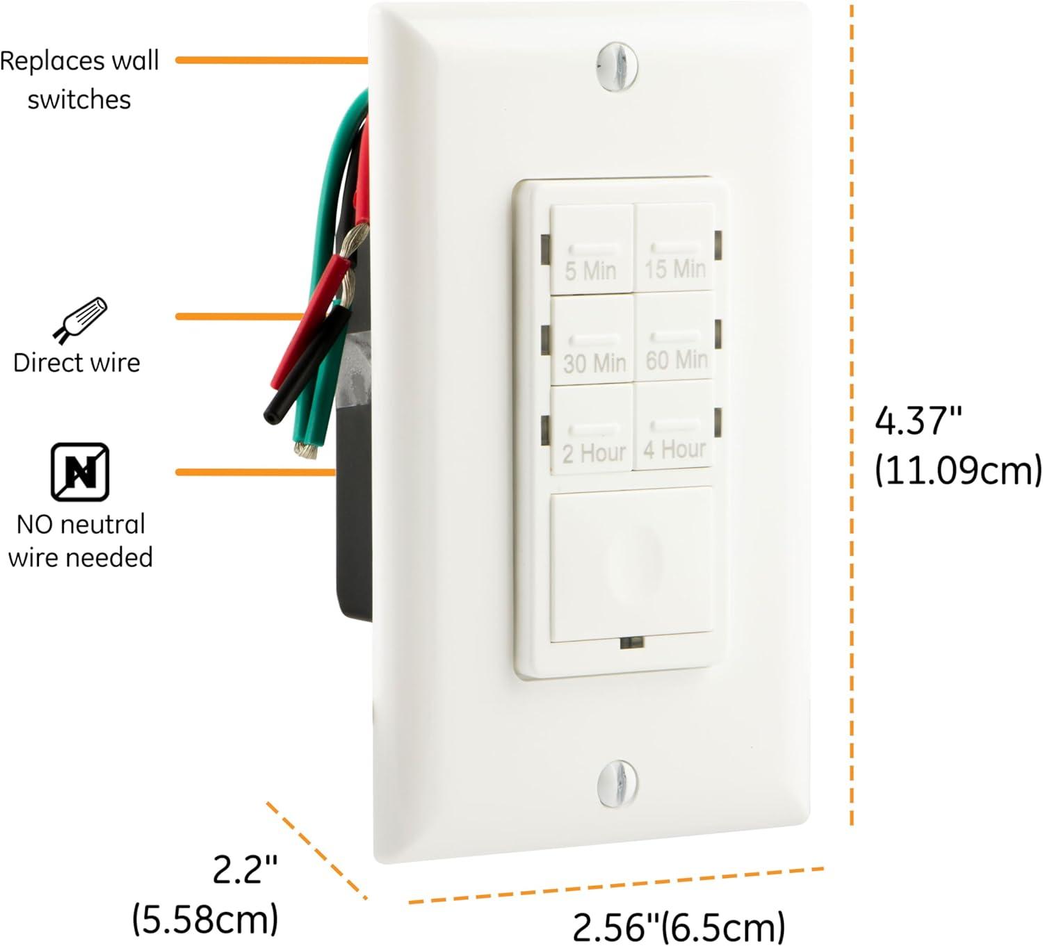 GE In-Wall 4-Hour Digital Countdown Timer
