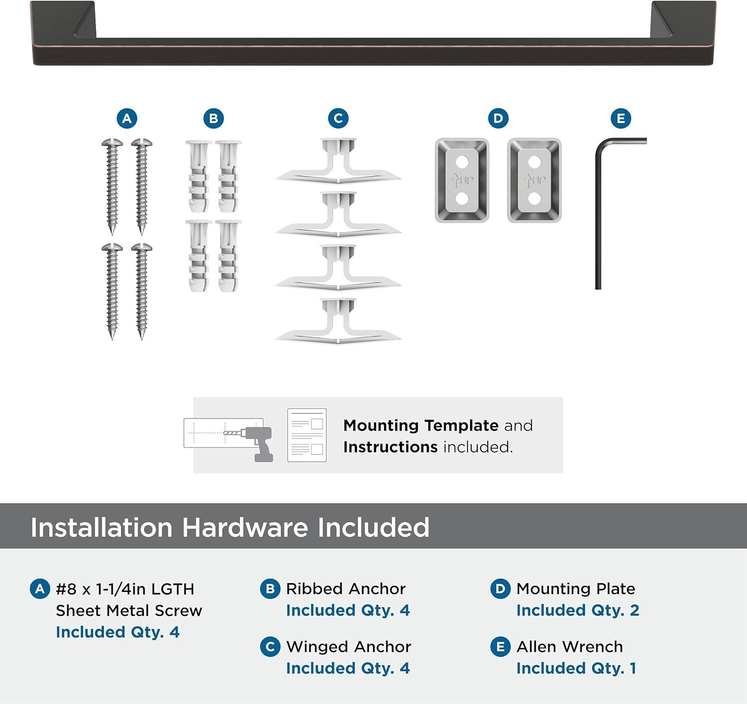 Amerock Blackrock Oil-Rubbed Bronze 18 inch (457mm) Towel Bar