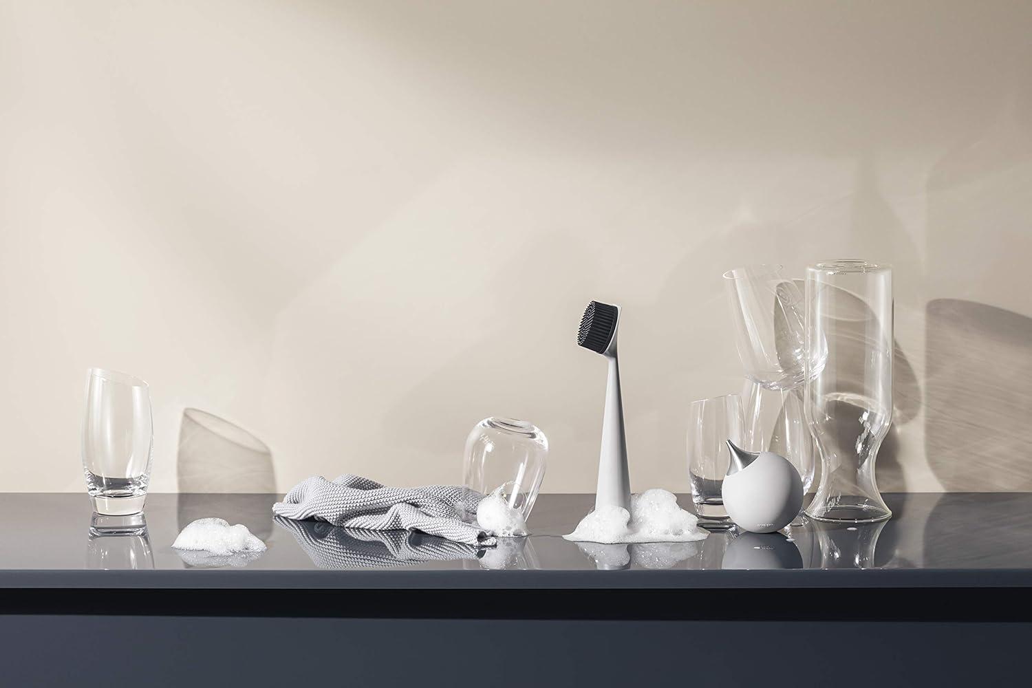 EVA SOLO | Soap Dispenser | Silicone with a Stainless Steel Spout for Kitchen Dish or Hand Soap | Danish Design, Functionality & Quality | Marble Grey