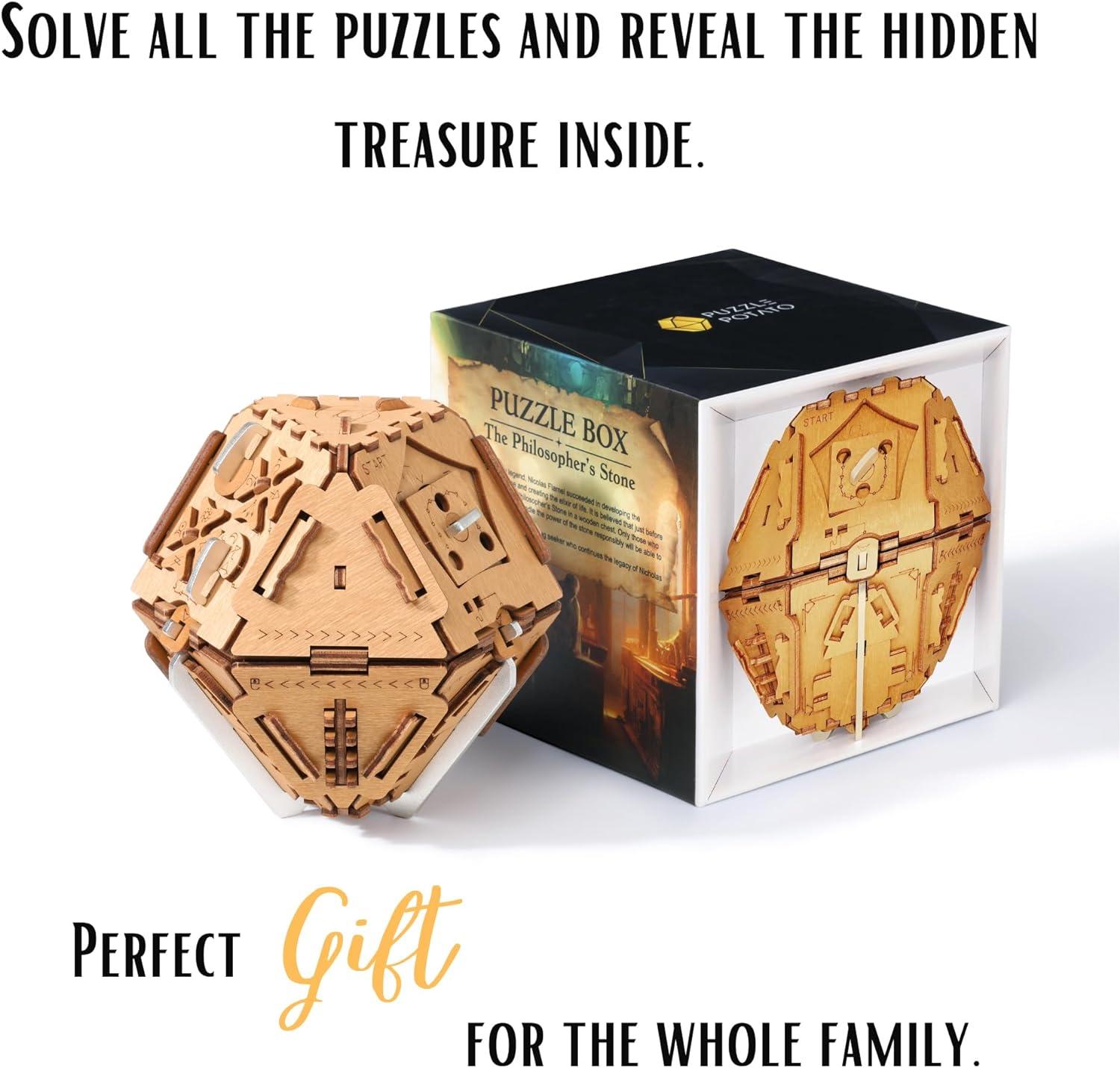 Puzzle Potato Philosopher's Stone Metal - Escape Room Game Puzzle Box