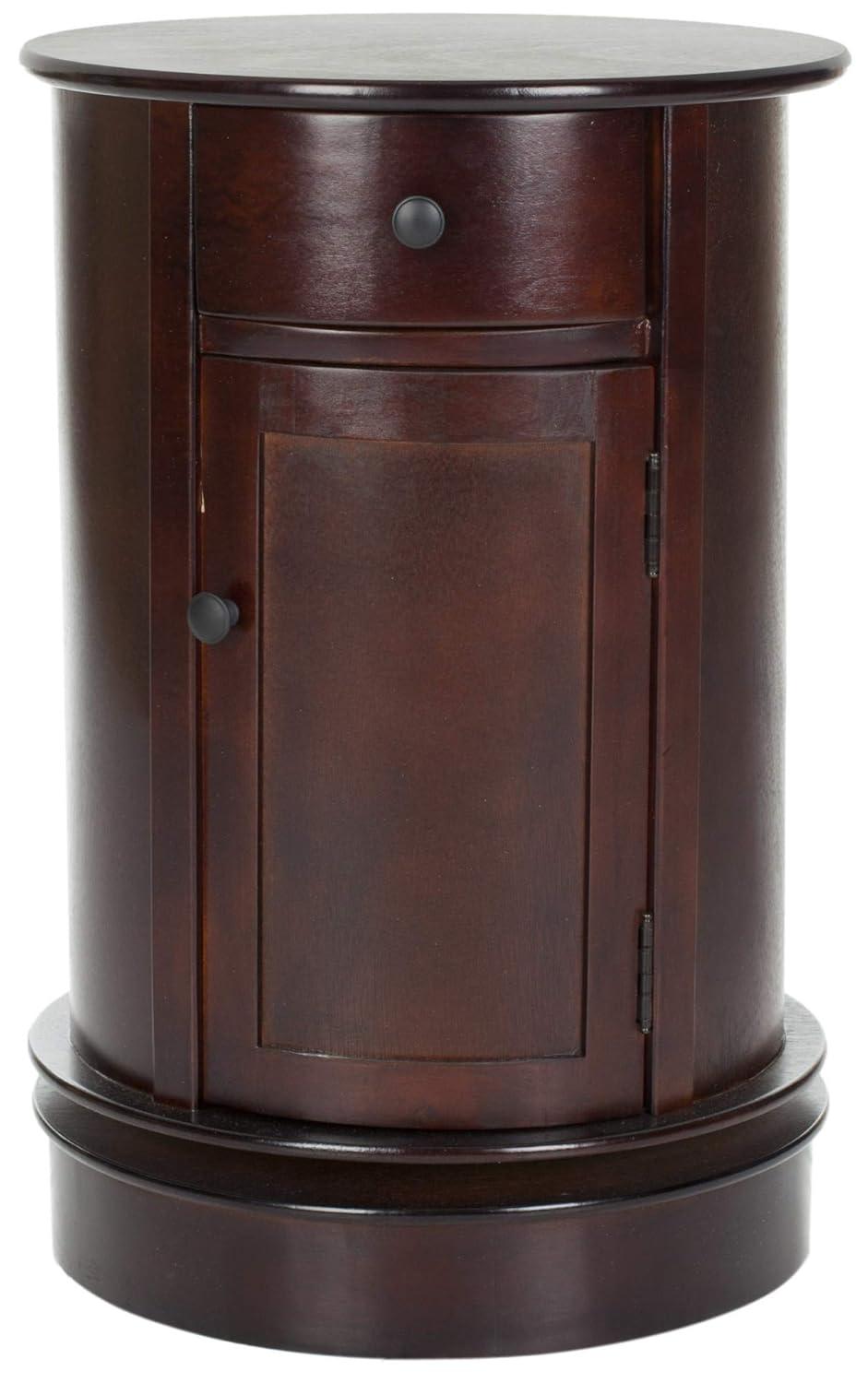 Tabitha Swivel Accent Table - AMH5712D - Dark Cherry - Safavieh Couture