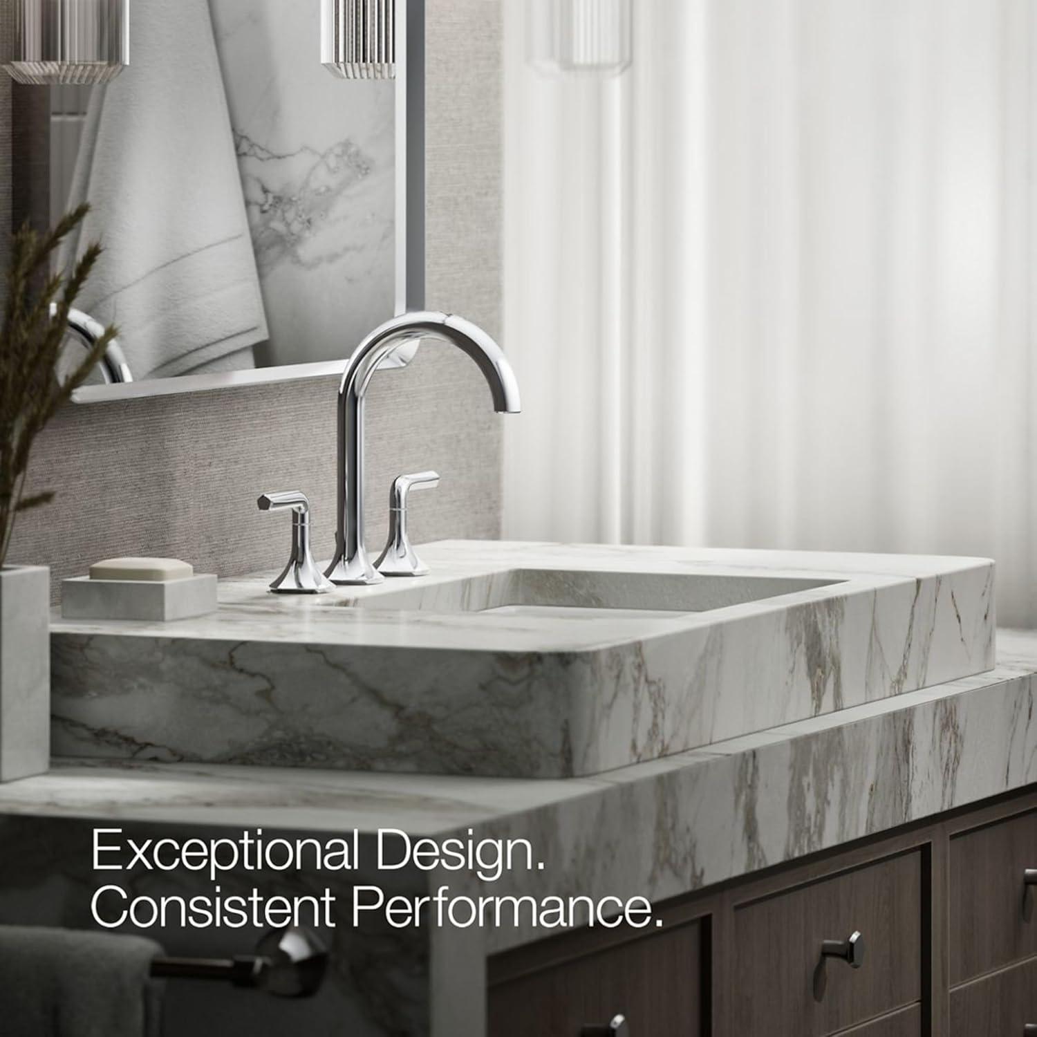 Occasion Sink with Cane Design Single Hole Bathroom Faucet with Drain Assembly