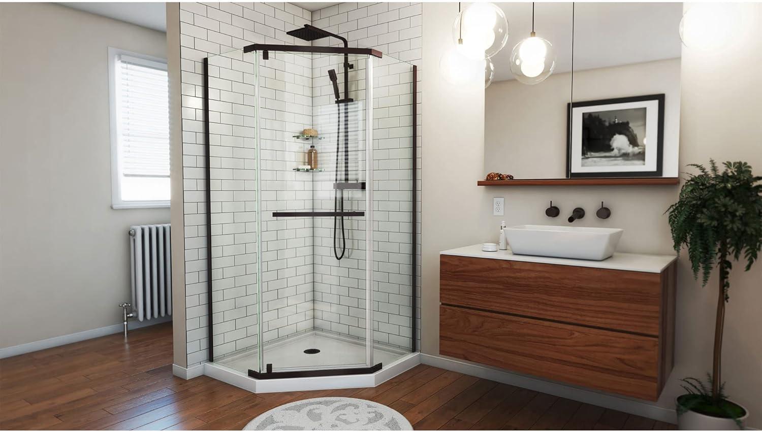 DreamLine Prism 34 1/8 in. x 72 in. Frameless Neo-Angle Pivot Shower Enclosure