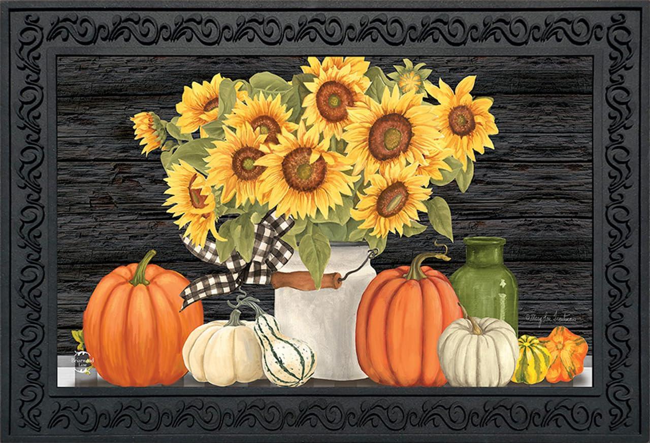 Briarwood Lane Fall Doormat 30x18 Indoor Outdoor Fall's Glory Floral For Fall Doormat