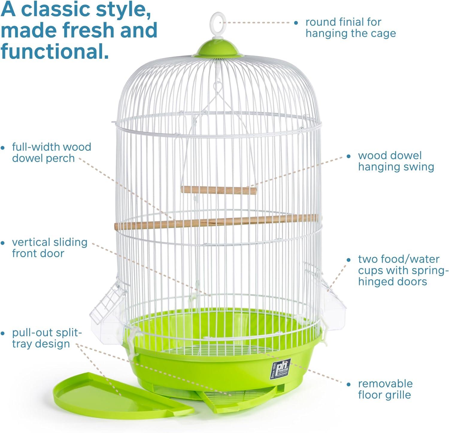 Prevue Pet Products SP31999G Classic Round Bird Cage, Green,1/2"