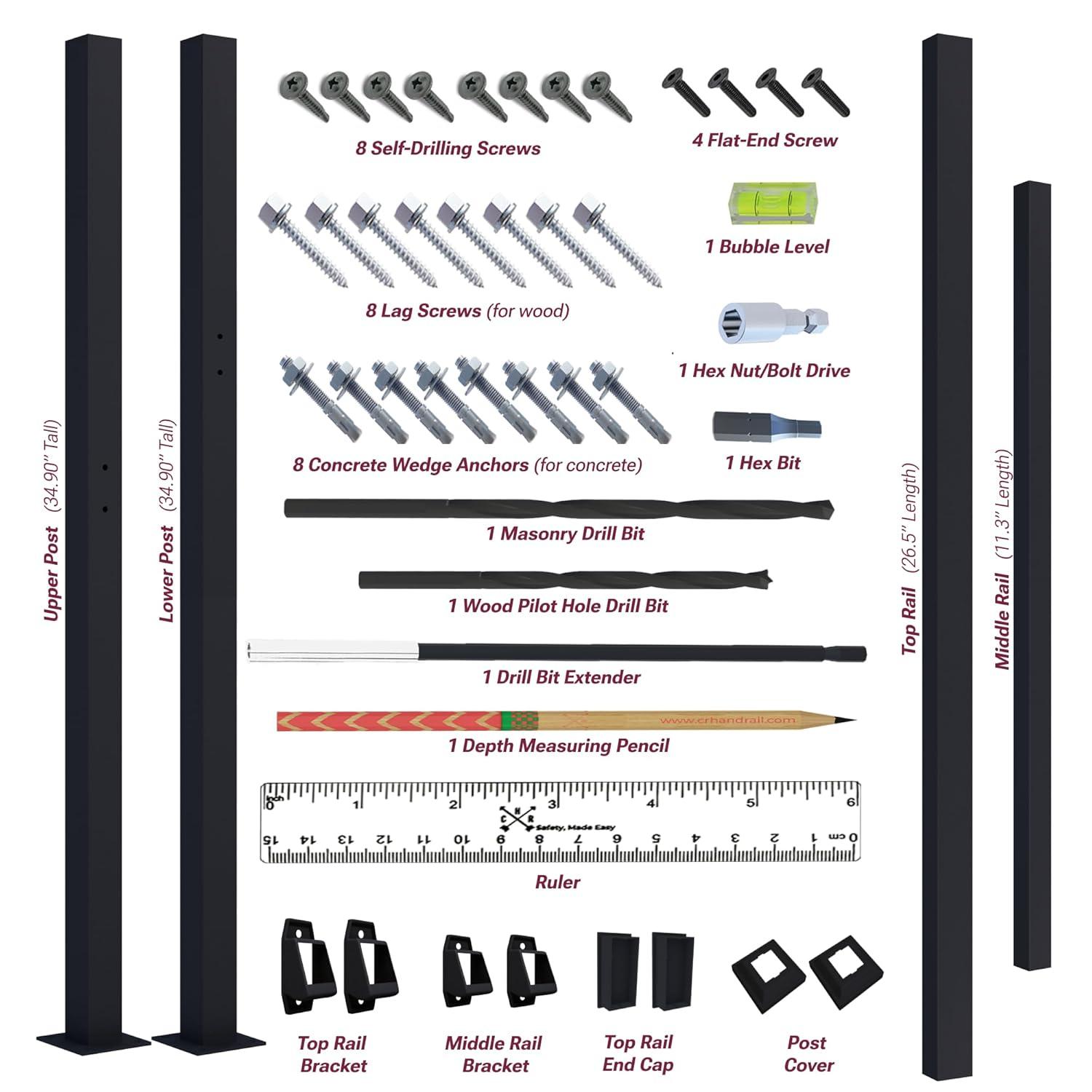 CR Home Hand Rails for Outdoor Steps for Porch, Deck, & Balcony Railing & Reviews | Wayfair