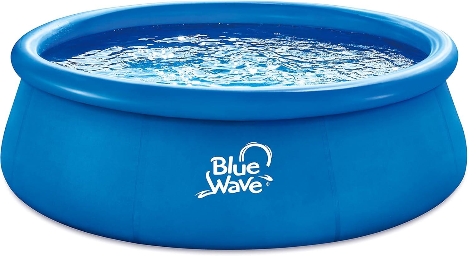 Blue Wave 9ft Round Inflatable Family Pool with Cover