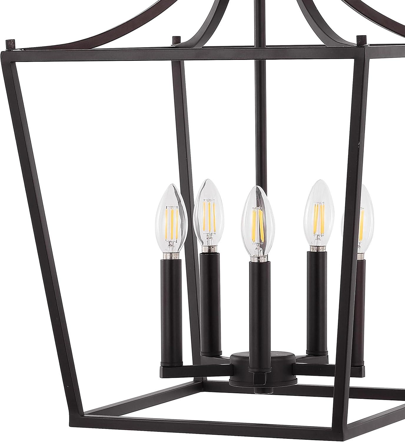 Camden 16" Oil-Rubbed Bronze 5-Light LED Iron Pendant Lantern