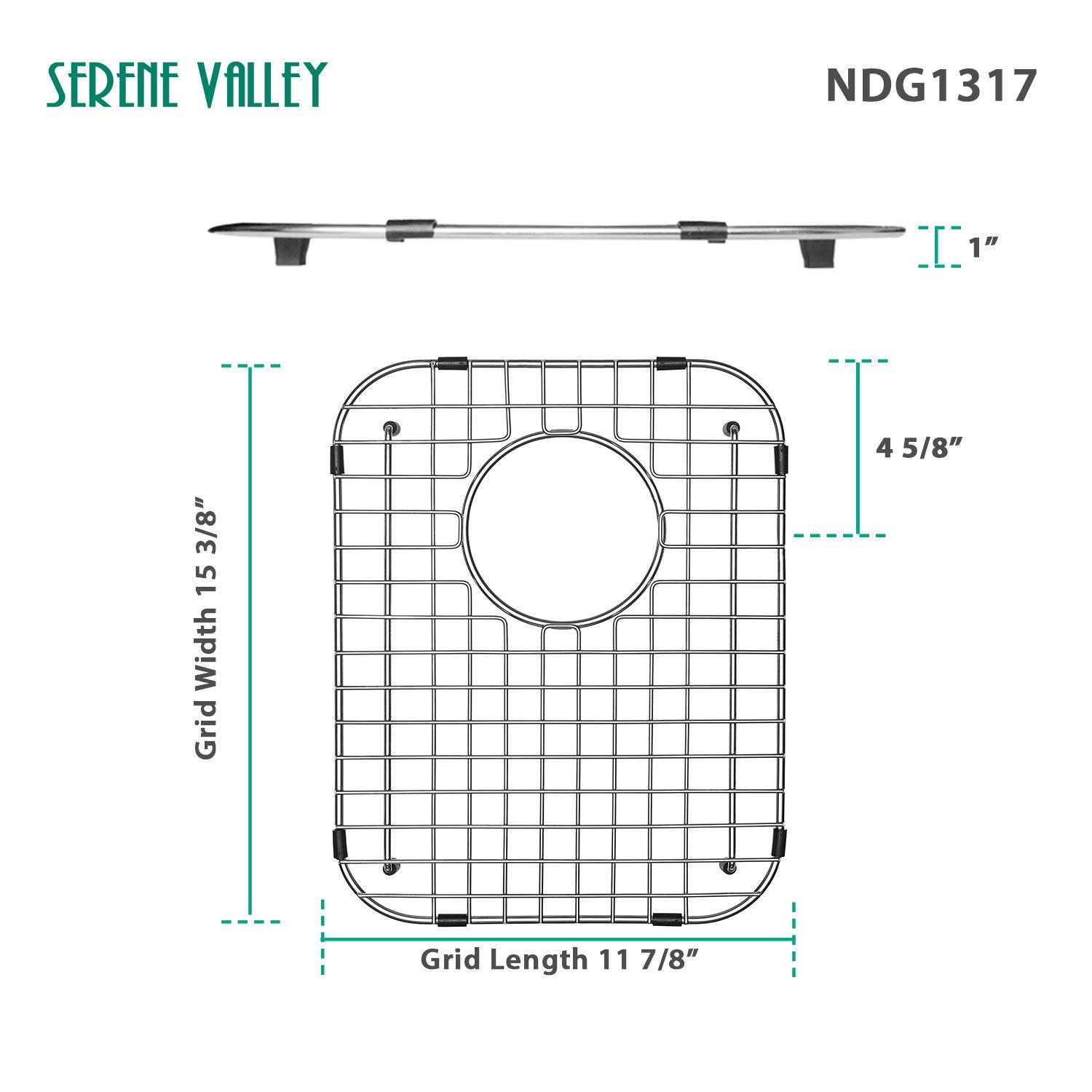 11.85-in x 15.47-in Rear Drain Heavy-Duty Stainless Steel Sink Grid