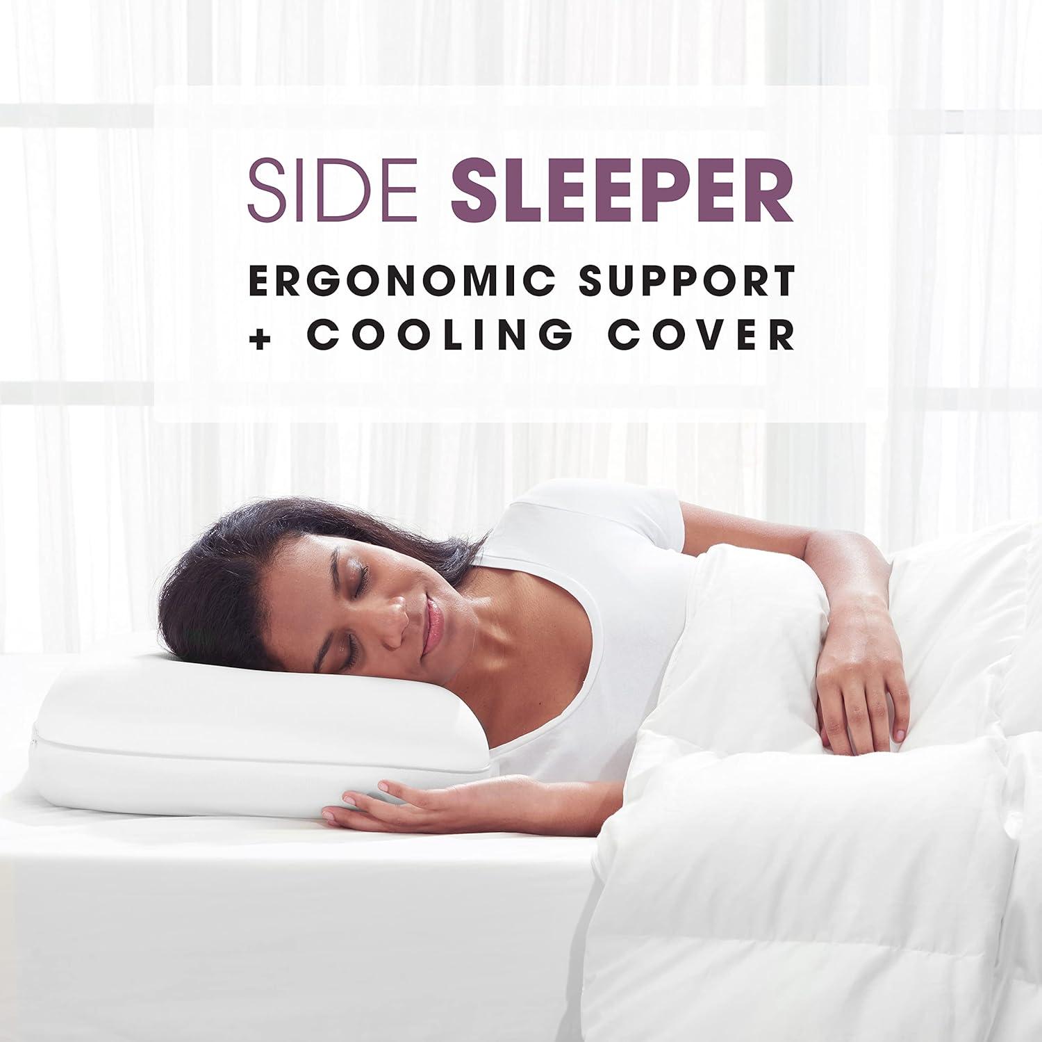 Dream Serenity Cooling Side Sleeper True Support Memory Foam Pillow