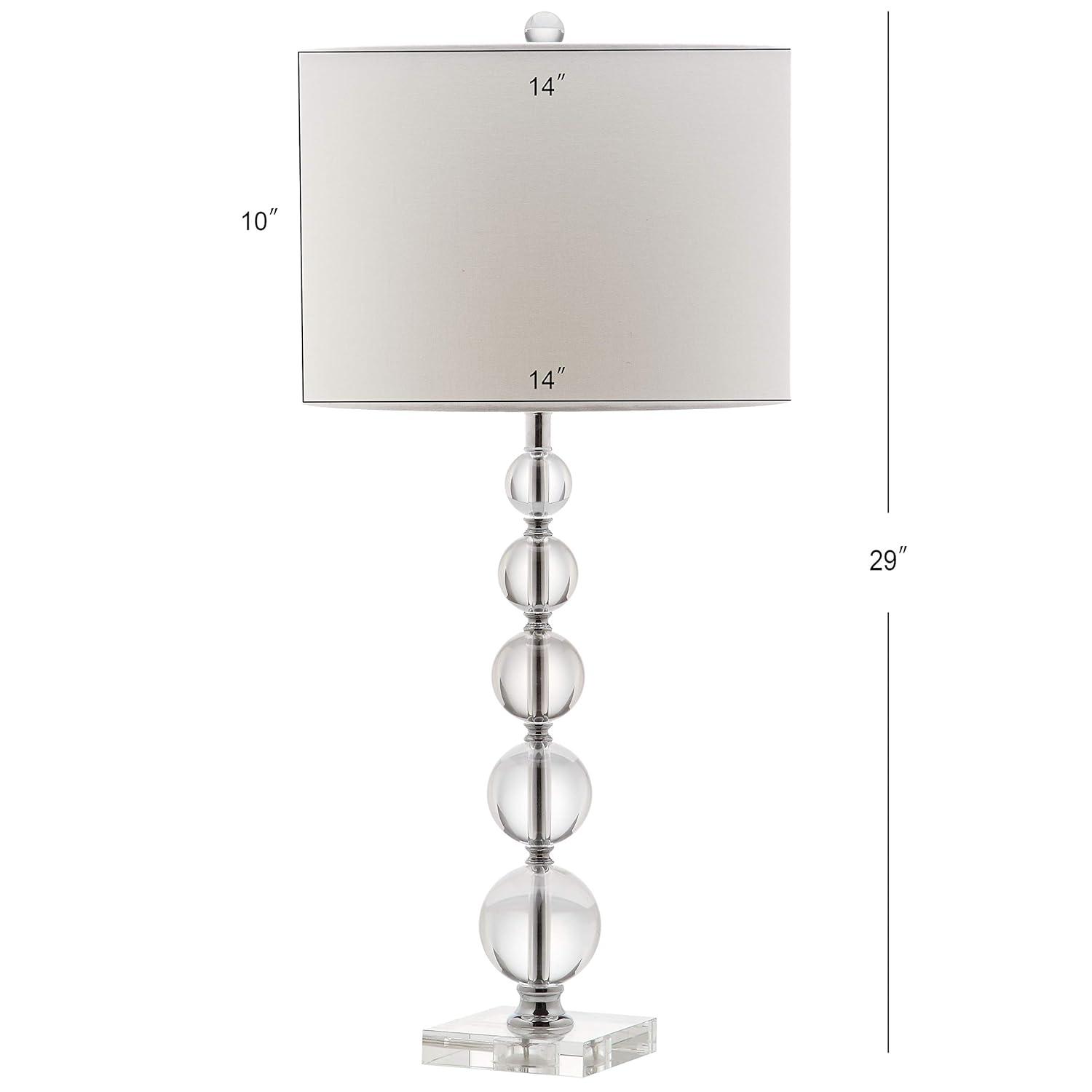 Safavieh Liam 29-Inch High Stacked Crystal Ball Lamp, Clear
