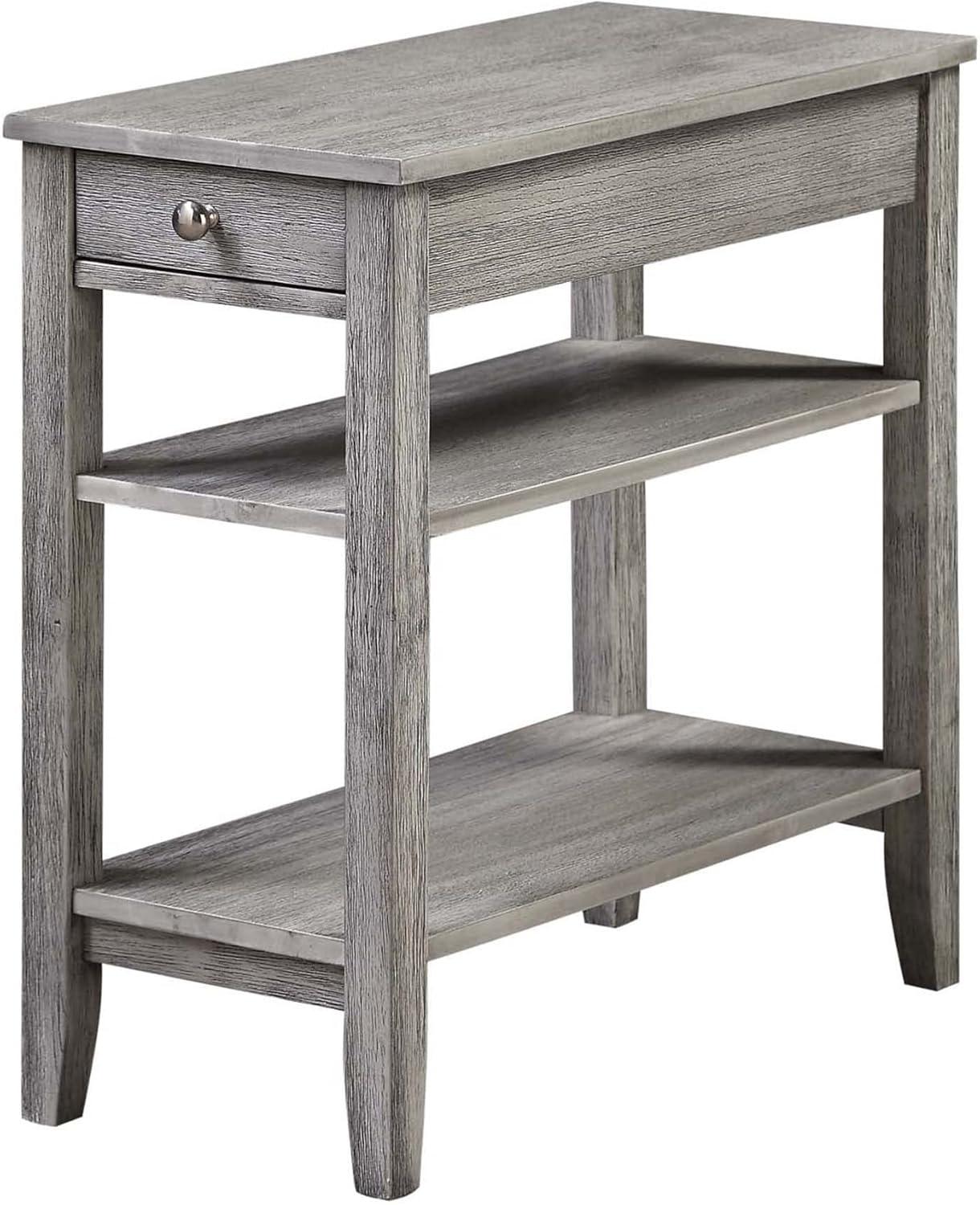 Convenience Concepts American Heritage Three Tier End Table with Drawer, Multiple Colors