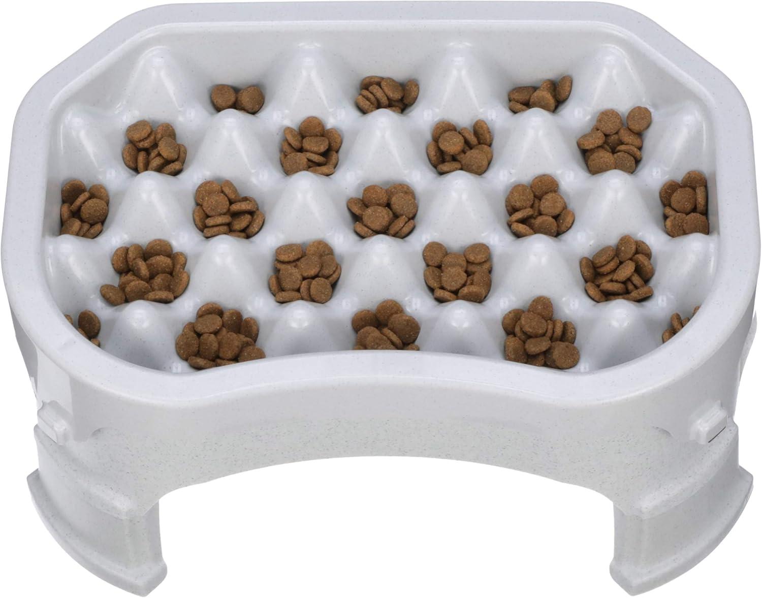 Neater Pet Brands Raised Neater Slow Feeder - Elevated & Adjustable Feeding Height - Improves Digestion, Stops Obesity, and Slows Down Eating, 6 Cups, Vanilla Bean