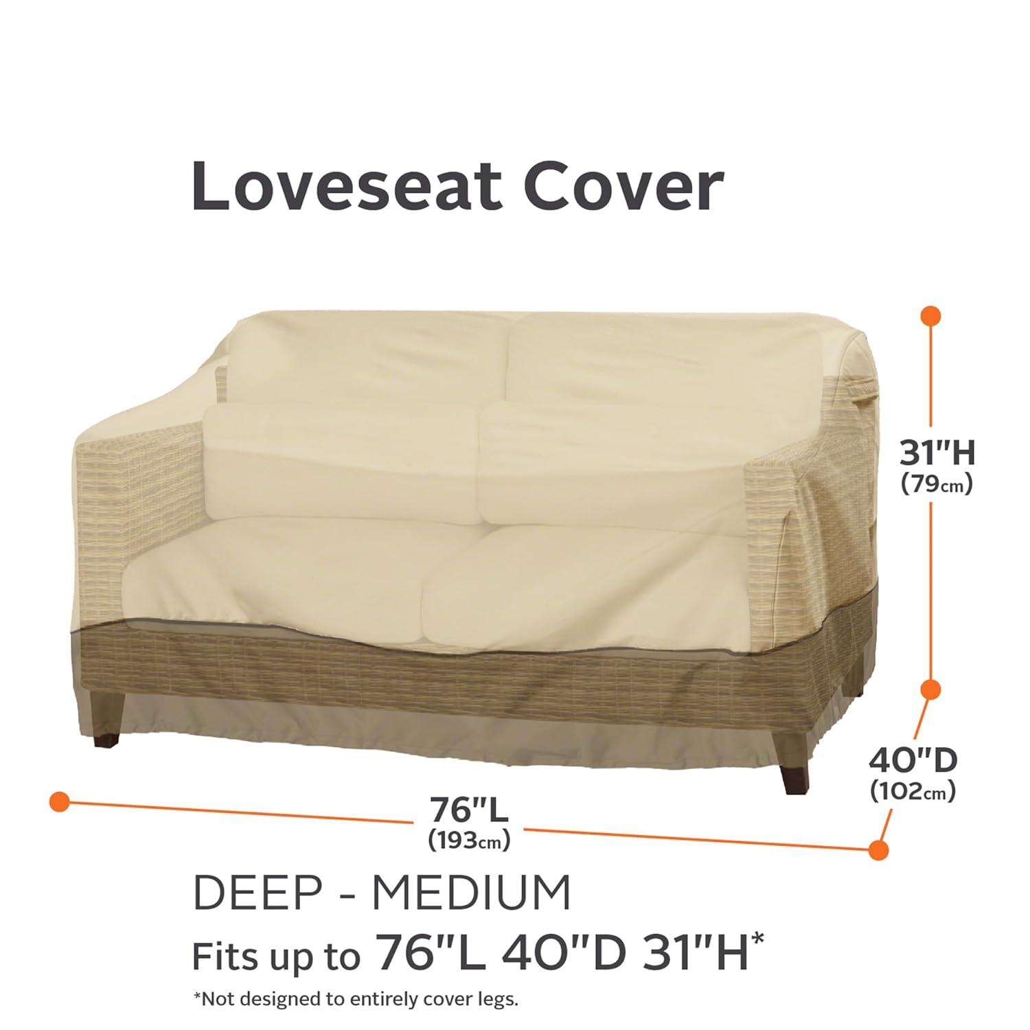 Classic Accessories Veranda™ Patio Deep Seated Sofa/Loveseat Cover, Medium