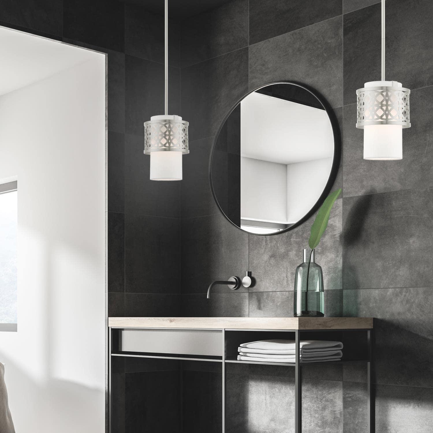 Livex Lighting Calinda 1 - Light Pendant in  Brushed Nickel