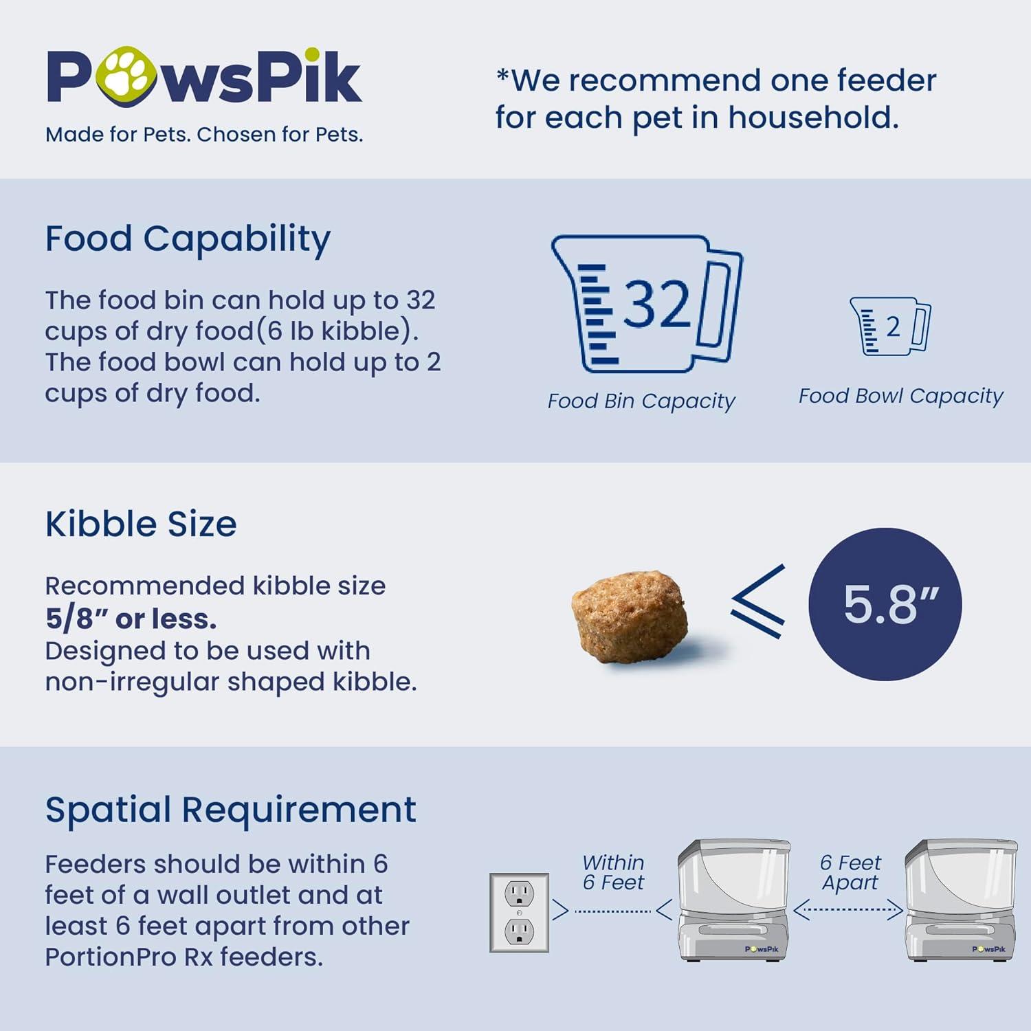 Gray Automatic Pet Feeder with RFID Technology