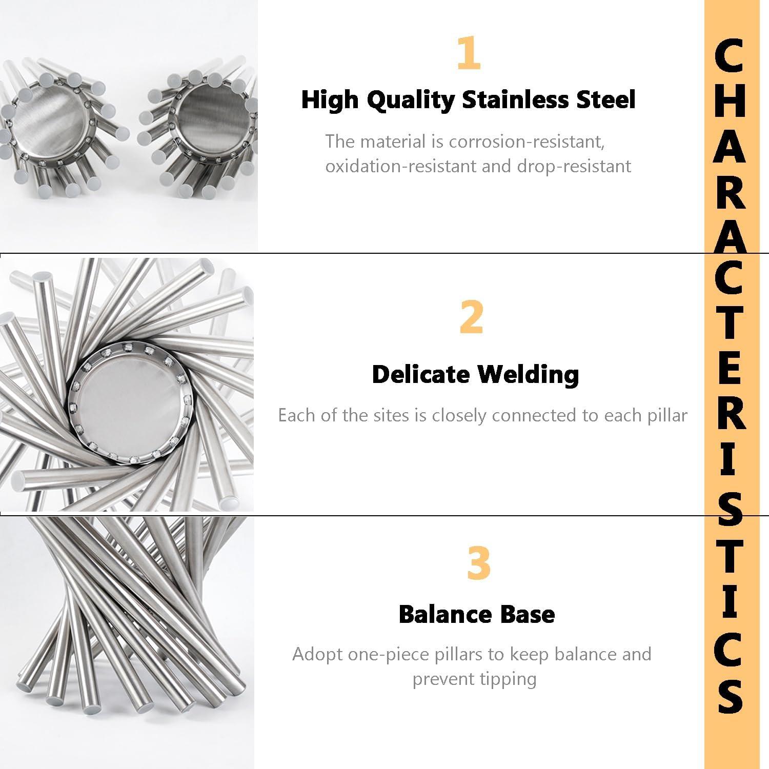 Large Stainless Steel Modern Foldable Fruit Basket