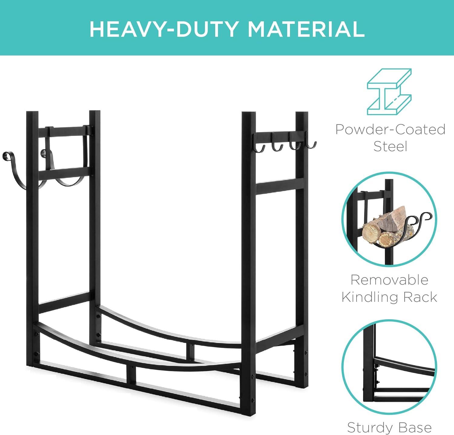 Abhilash 33.5'' W Metal Log Rack