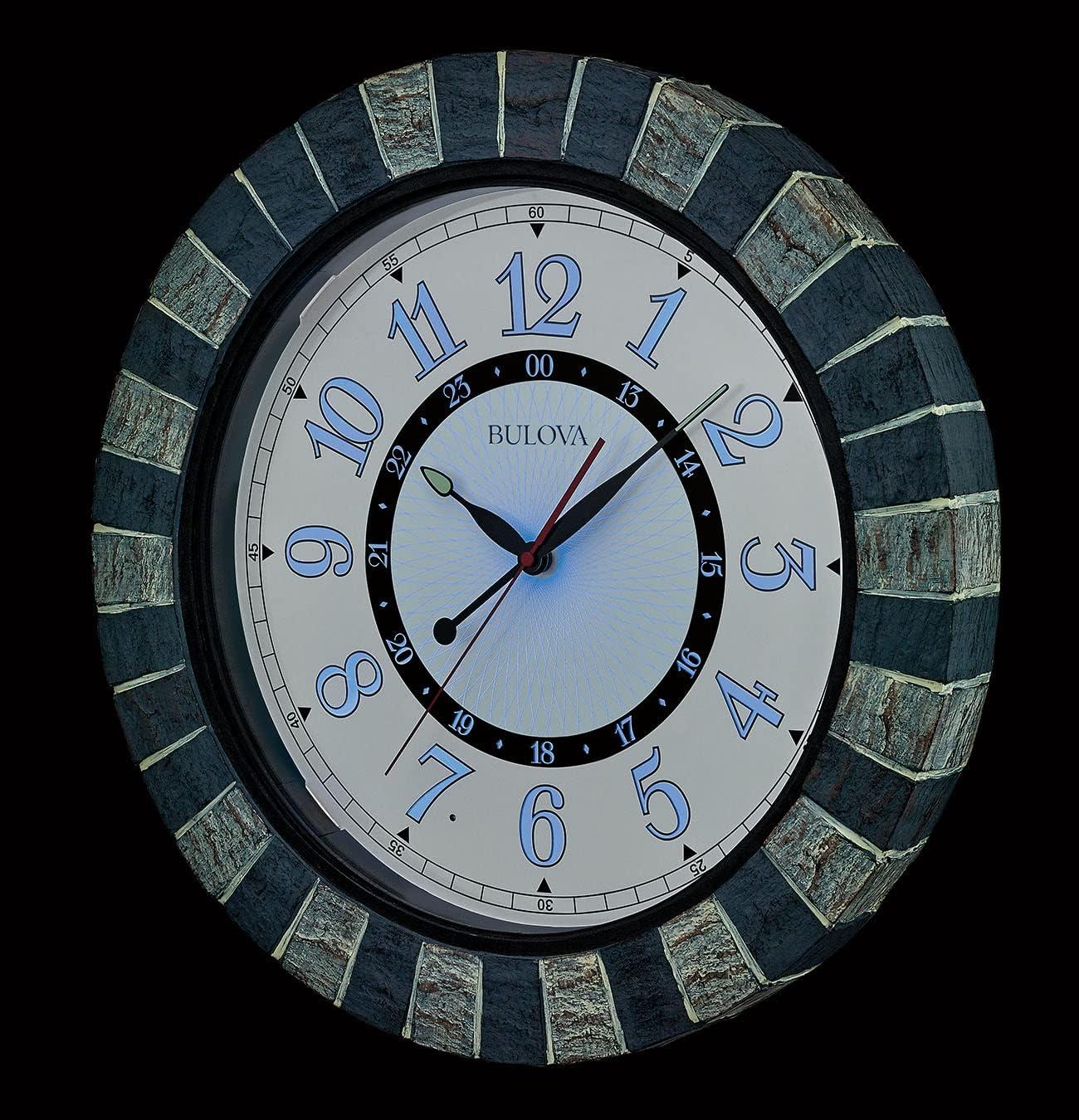 Bulova Clocks C3392 Outdoor, Garden Party lighted dial, patio accessory.