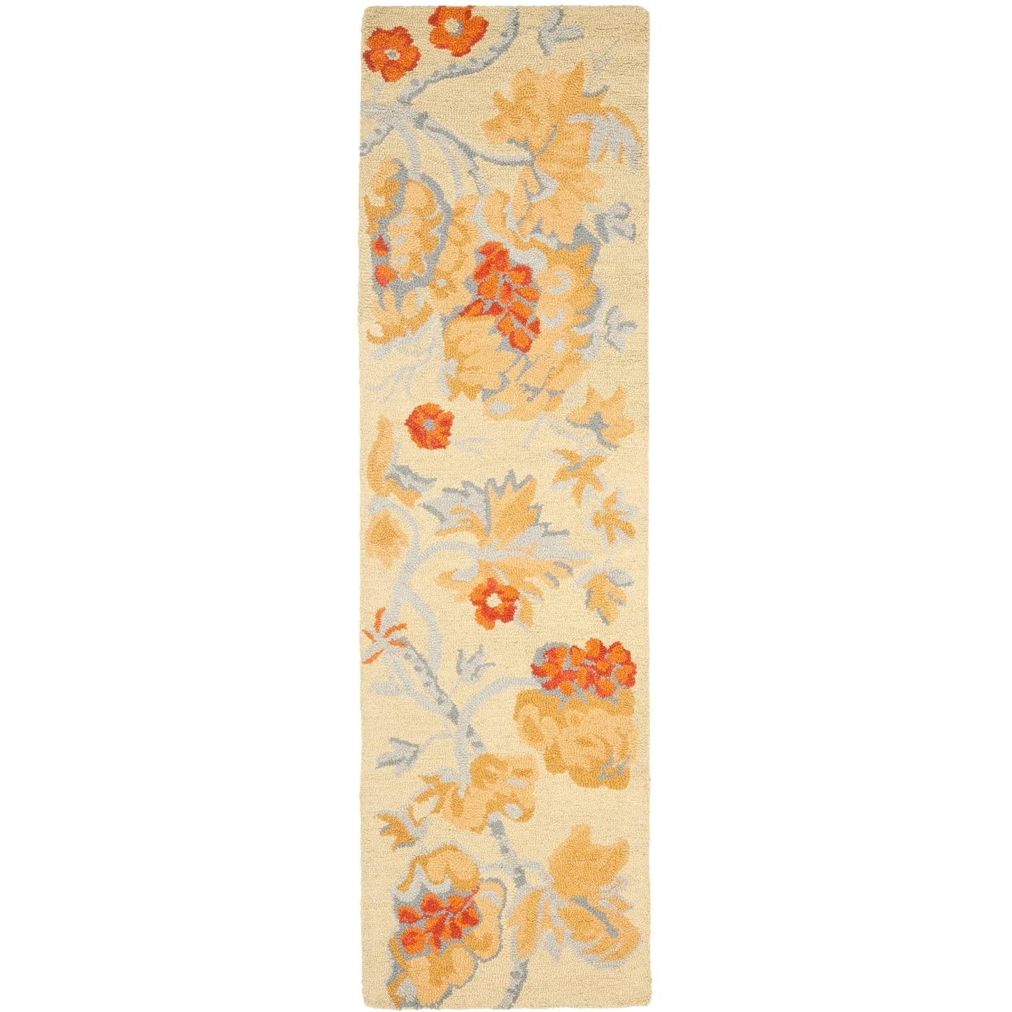 Blossom BLM922 Hand Hooked Area Rug - Beige/Multi - 8'x10' - Safavieh.