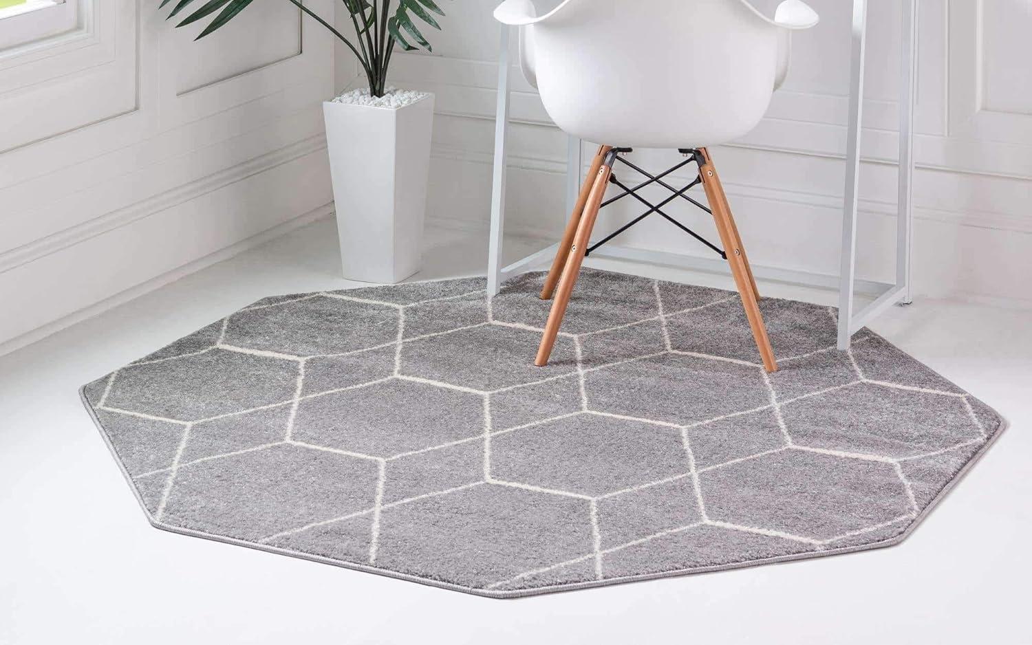 Unique Loom Trellis Frieze Geometric Trellis Indoor Woven Area Rug