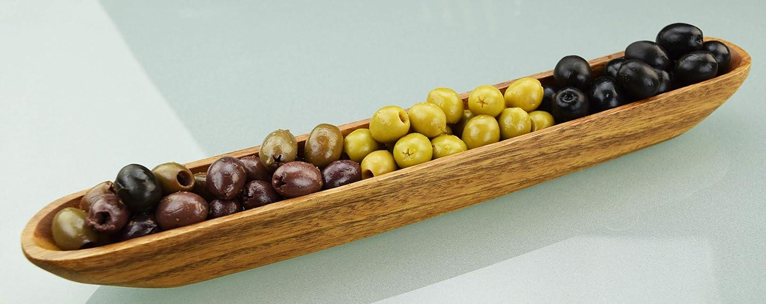 PACIFIC MERCHANTS Acacia Olive Tray 16` X 2` X 1.5`, 1 EA