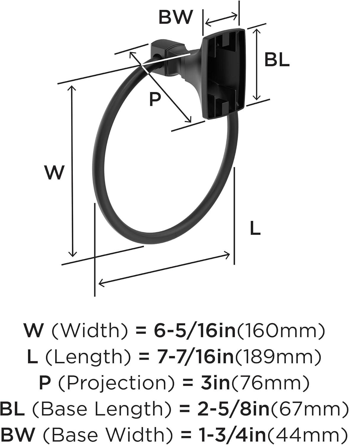 Amerock Highland Ridge Wall Mounted Towel Ring