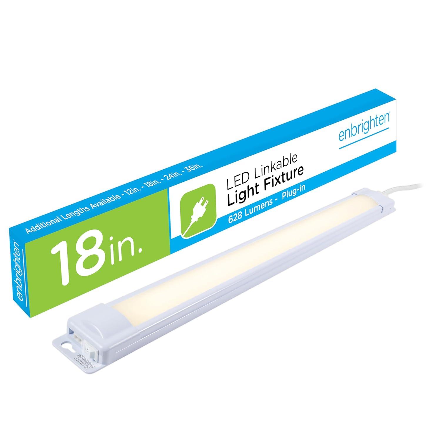 Enbrighten 18-inch Plug-In Linkable LED Under Cabinet Light Fixture