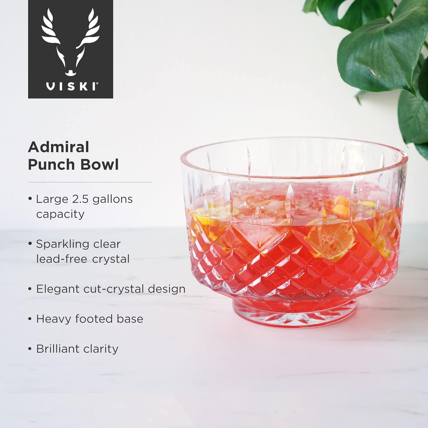 Admiral Crystal Punch Bowl