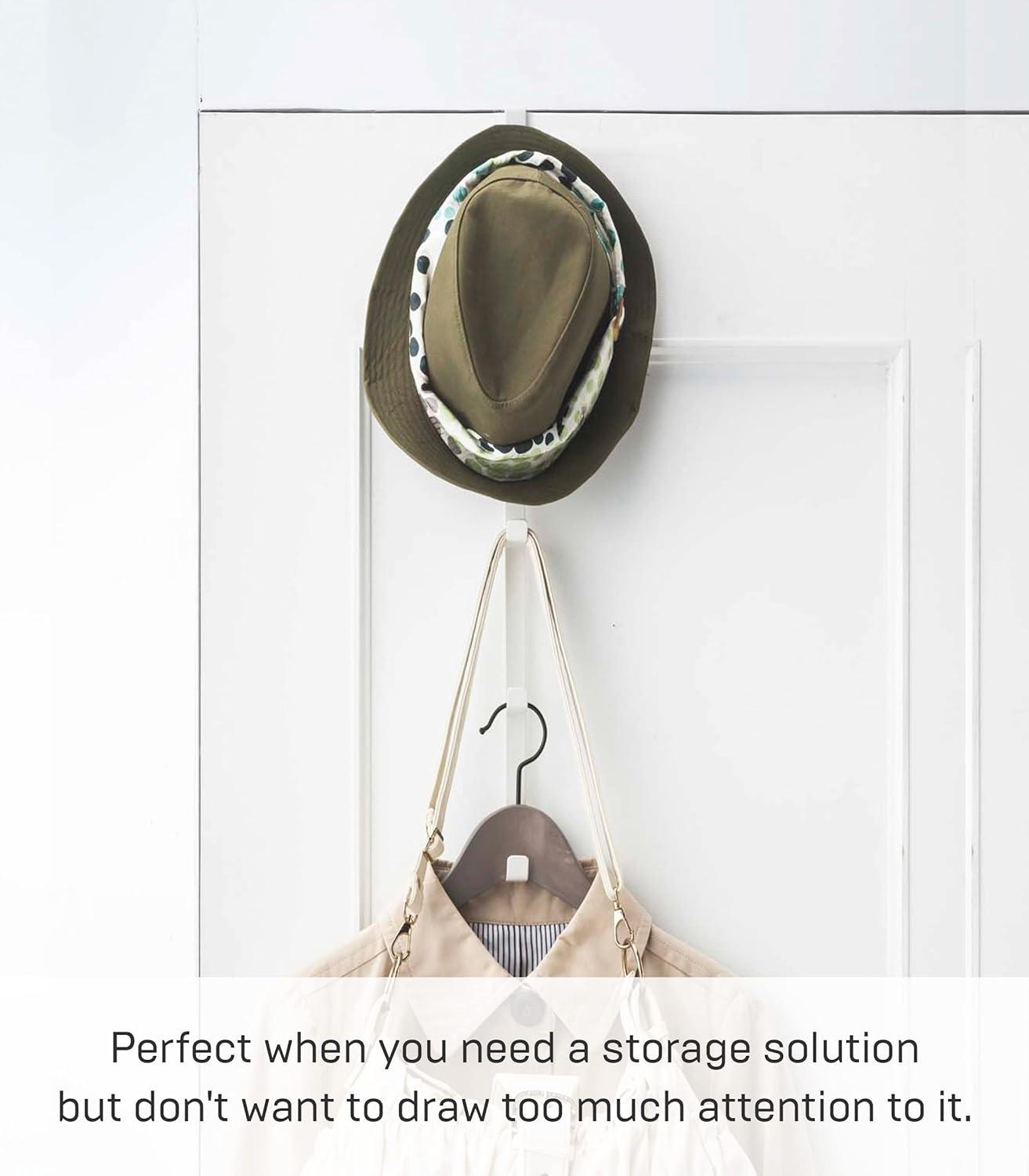 Yamazaki Home Yamazaki Home Over The Door Hooks - Vertical Hanging Coat Rack, Steel, Over-the-Door