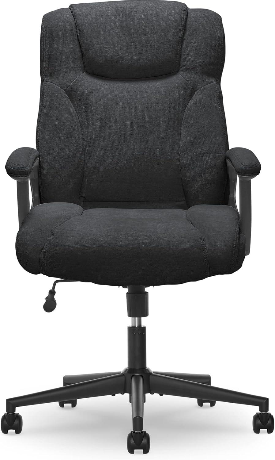 Style Hannah II Office Chair Midnight Black - Serta: Executive, Microfiber, 400 lbs Capacity