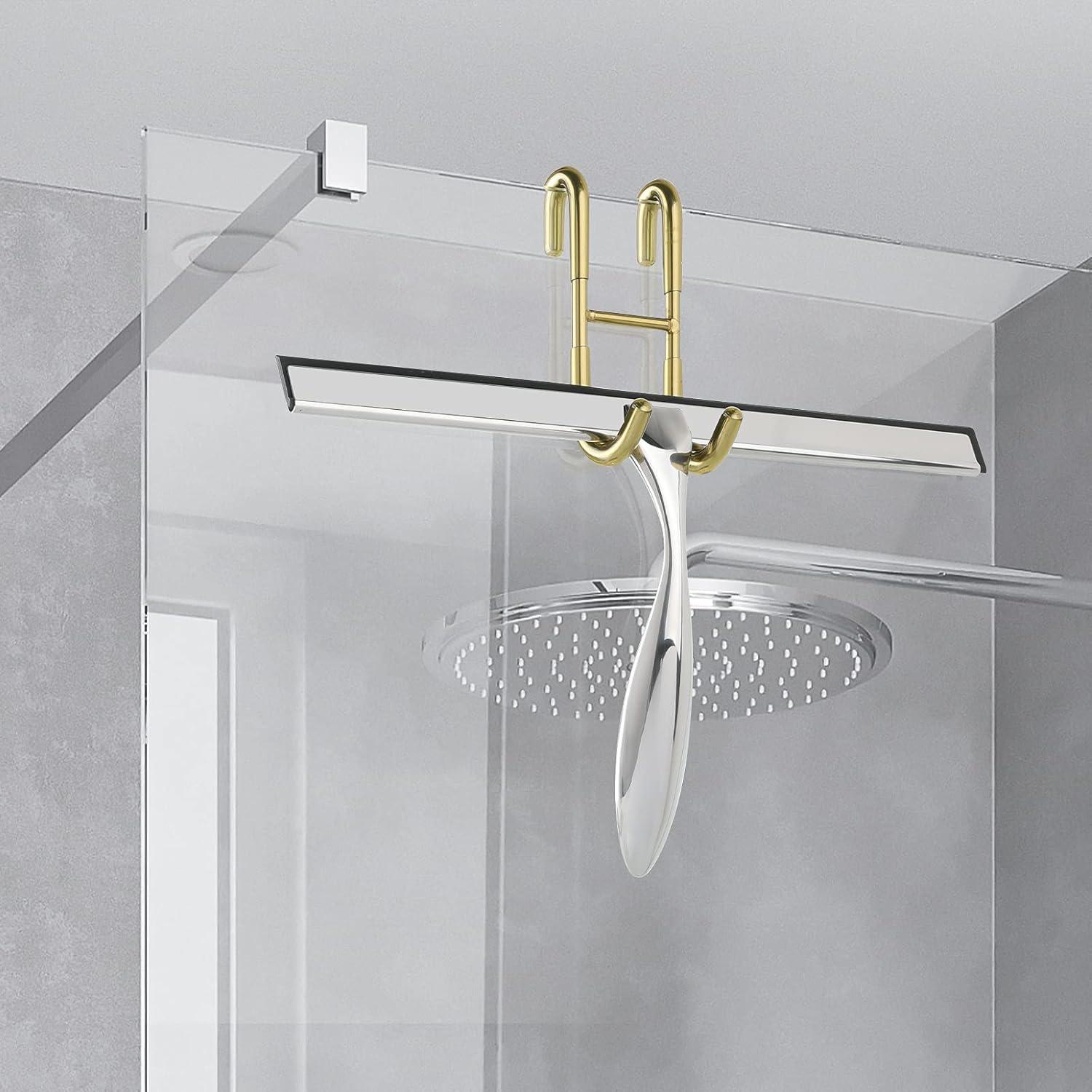 Gold Shower Door Hooks (2-Pack), Bathroom Hooks for Towel, Shower Door, Hanging Hooks, KZ-S-SHG-4 Gold