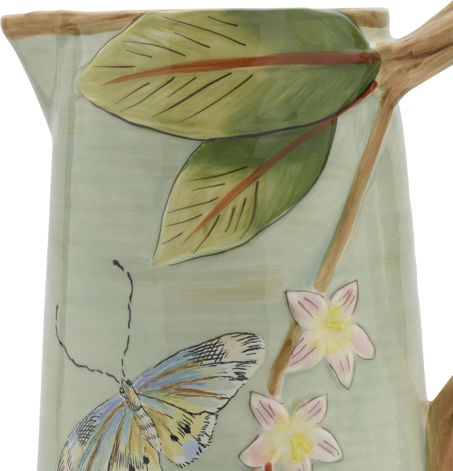 Fitz & Floyd Fitz and Floyd Toulouse Pitcher, 2 1/2-Quart, Green