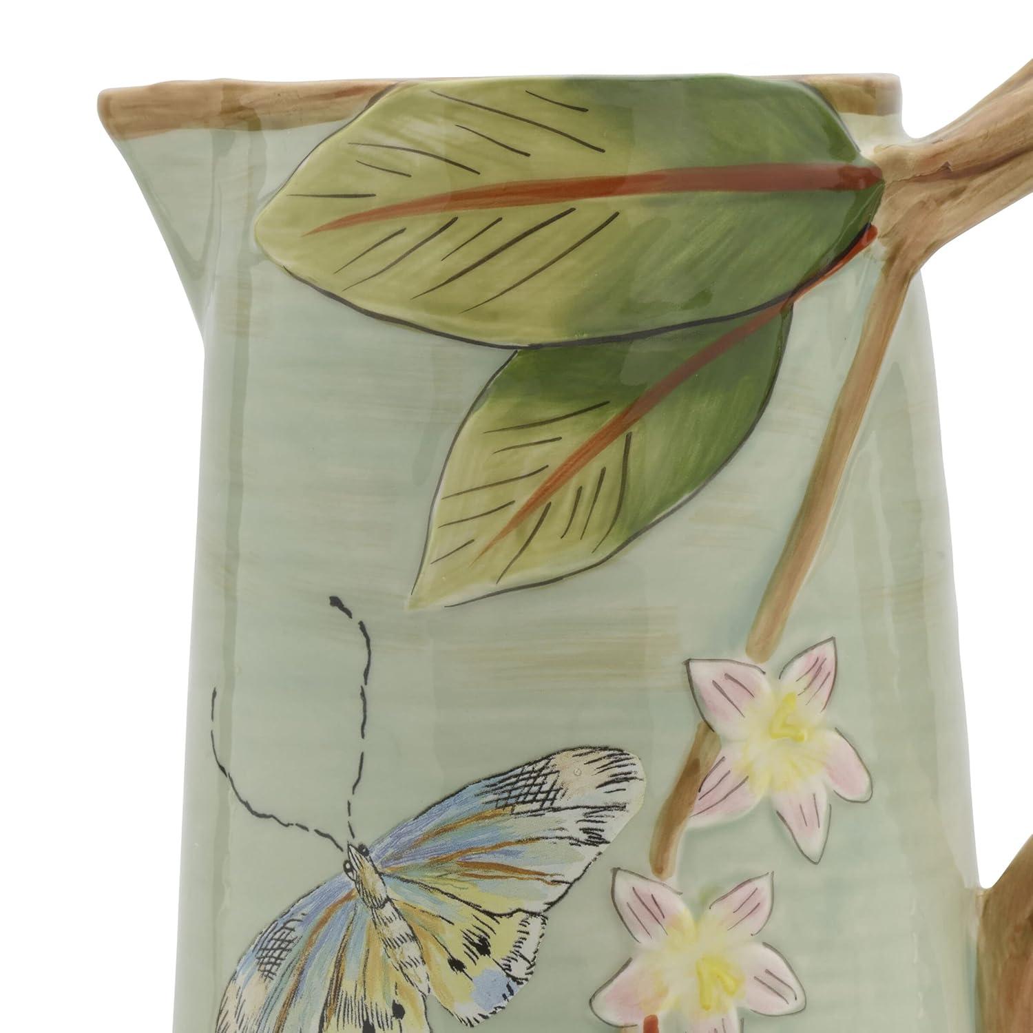 Fitz & Floyd Fitz and Floyd Toulouse Pitcher, 2 1/2-Quart, Green