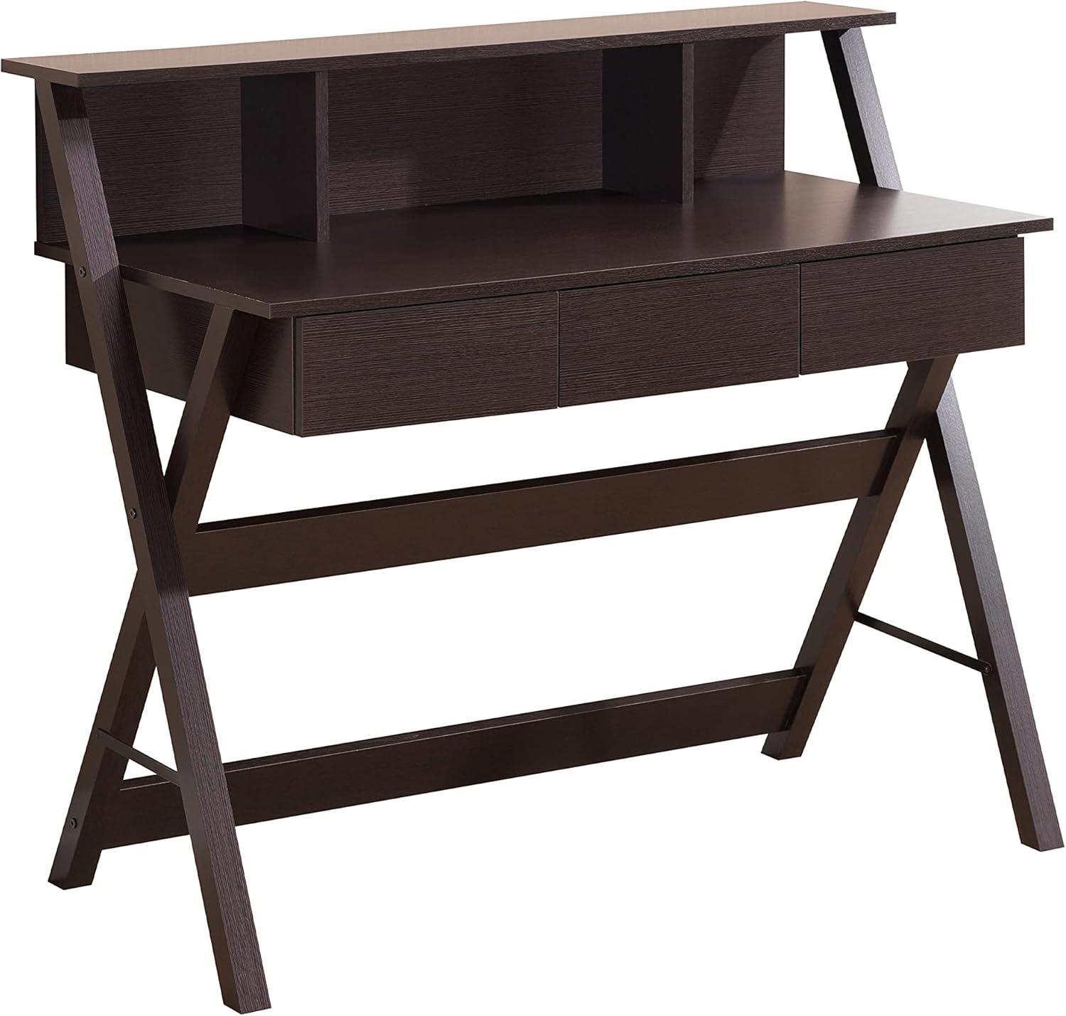 Techni Mobili Fashionable Computer Workstation with Shelf and Storage, Wenge RTA-8400-WN