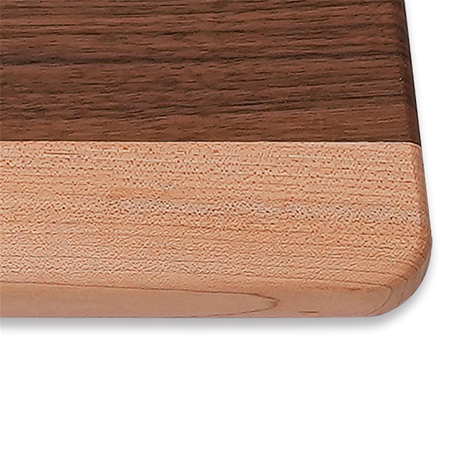 CONSDAN CONSDAN Mixed Hardwood Cutting Board, Food-Safe Kitchen Chopping Board for Meat, Vegetables, Fruits