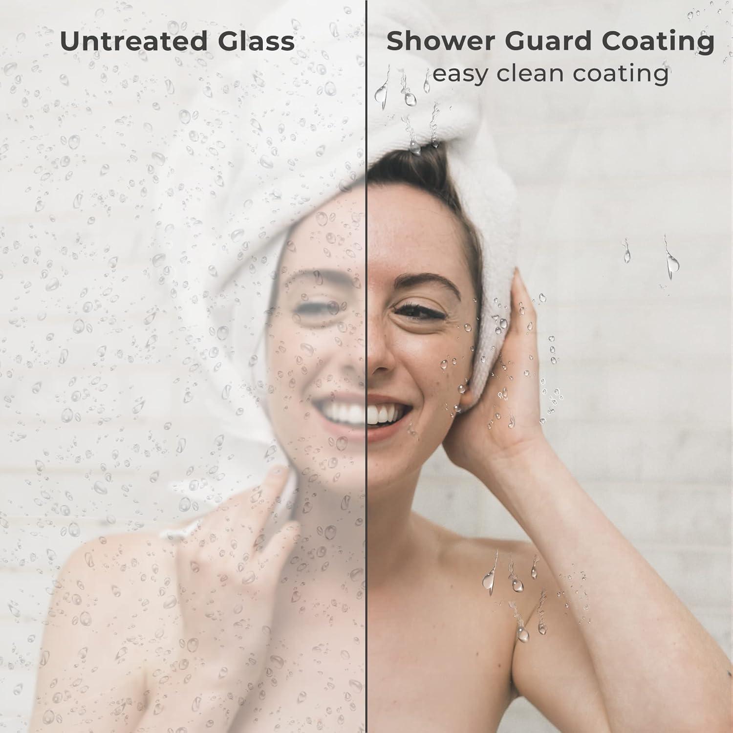 44" - 48" W 70" H Double Sliding Semi-Frameless Shower Door